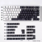 Contour -White Black 104+27 PBT Doubleshot Backlit 5-sided Dye-subbed Keycaps Set Cherry Profile Side Legends for MX Keyboard